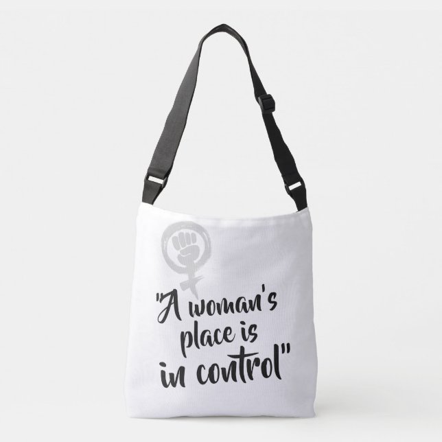 Ajustable La place d'une femme est dans le sac d'épaule de c (Devant)