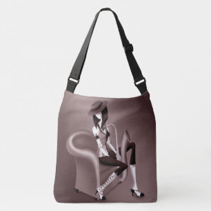 Ajustable Lady Saxophonist - Un Sac Crossbody Inspiré Par Le