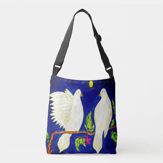 Ajustable Le sac de croisé de l'amour de la colombe (Devant)