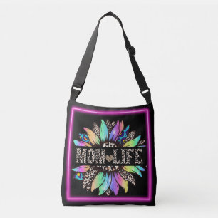 Ajustable Maman Vie Sac fourre-tout multicolore noir et rose