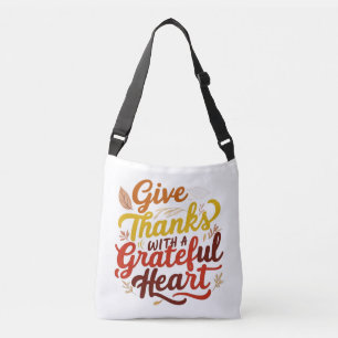 Ajustable Merci et grâce Thanksgiving Sac fourre-tout