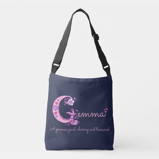 Ajustable Nom et signification de la gemme Sac G monogramme (Devant)