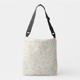 Ajustable Pastel Heart & Floral Sac Crossbody