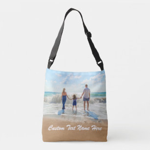 Ajustable Photo personnalisée Texte Crossbody Sac Votre fami