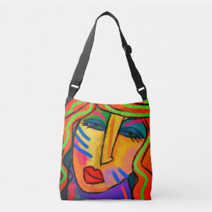 Ajustable Portrait Abstrait d'un Sac fourre-tout féminin