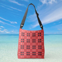 Sac à bandoulière à points décoratifs rose et gris