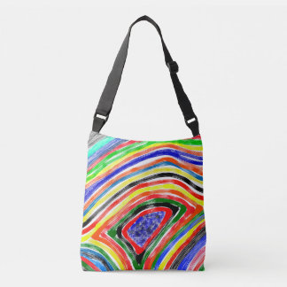 Ajustable Sac à bandoulière abstrait "Rainbow Vibes"