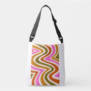 Ajustable Sac à bandoulière au style groovy 'Retro Waves'