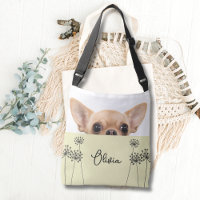 Sac à bandoulière personnalisé avec chihuahua mign