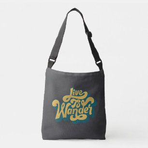 Ajustable Sac à bandoulière Rétro Live To Wander 70s