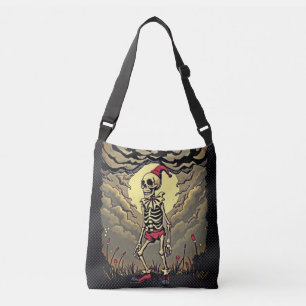 Ajustable Sac à bandoulière squelette de clown sombre