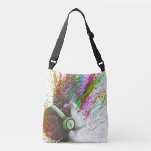 Ajustable Sac à bandoulière vibrant inspiré de l'art – Audac