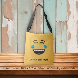 Ajustable Sac À Bandoulière Visage Avec Des Larmes De Joie