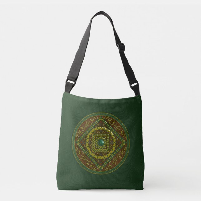 Ajustable Sac à impression intégrale Mandala Taureau (Devant)