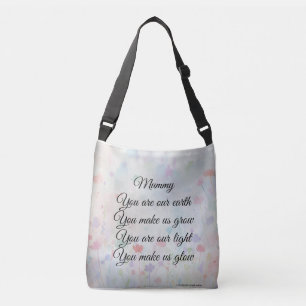 Ajustable Sac à main, avec un vers sentimental pour la fête