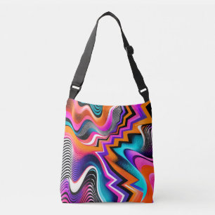 Ajustable Sac à main bandoulière Psychedelic Wave