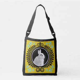 Ajustable Sac à main croisé étrange lapin blanc / Fourre-tou
