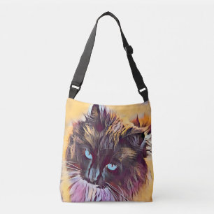 Ajustable Sac à main crossbody de beau chat de Ragdoll