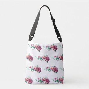 Ajustable Sac à main en aquarelle Roses Rustiques