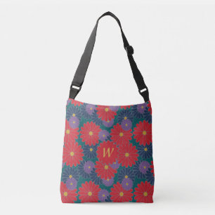 Ajustable Sac à tout-sur-impression floral à automne scintil