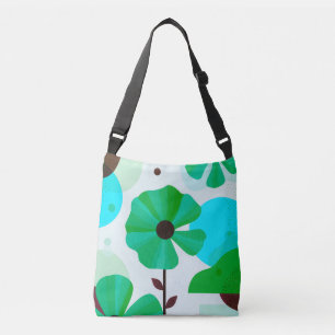 Ajustable Sac cabas moderne floral vert frais