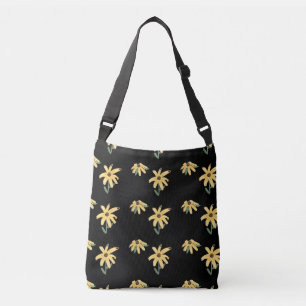 Ajustable Sac carrossable à fleurs jaunes