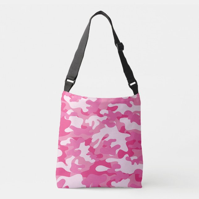 Ajustable Sac carrossable en camouflage rose (Devant)