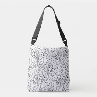 Ajustable Sac carrosserie moderne à doodles fleuris