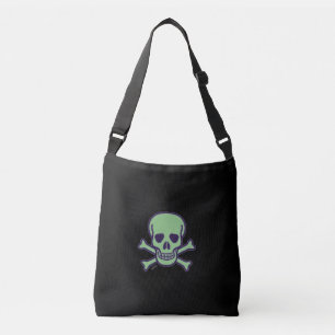 Ajustable Sac carrosserie noir crâne vert