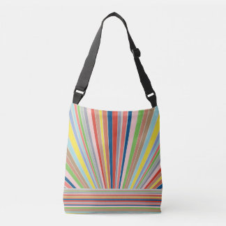 Ajustable Sac crossbody rayé multicolore