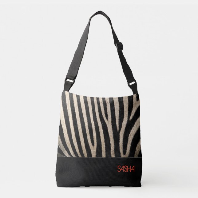 Ajustable Sac de carrosserie de collection de peau Zebra (Devant)