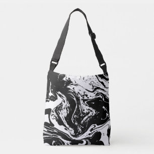 Ajustable Sac de marbre noir et blanc de Croix-Corps de