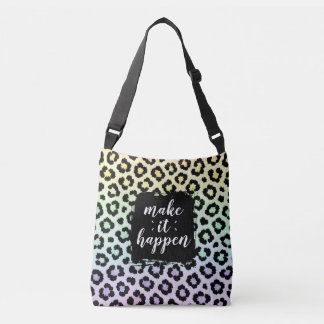 Ajustable Sac fourre imprimé léopard pastel «Make It Happen»