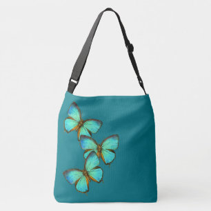 Ajustable Sac fourre-tout à faune de papillons de bleu de