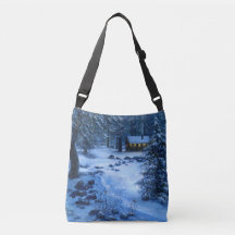 sac fourre-tout "Cabine douillet dans la neige"