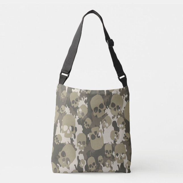 Ajustable Sac fourre-tout Camouflage avec crânes (Devant)