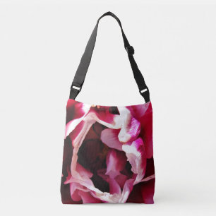 Ajustable Sac fourre-tout croisé rose et blanc Rose