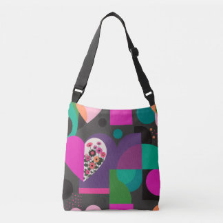 Ajustable Sac fourre-tout de mode botanique rose vibrant