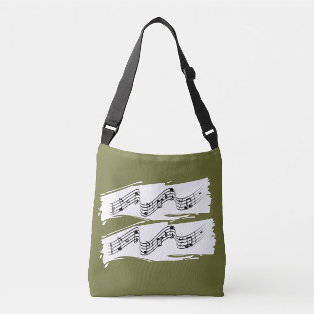 Ajustable Sac fourre-tout de notes musicales (Devant)
