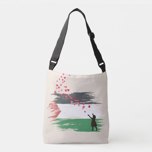 Ajustable Sac fourre-tout de passage du drapeau palestinien  (Devant)