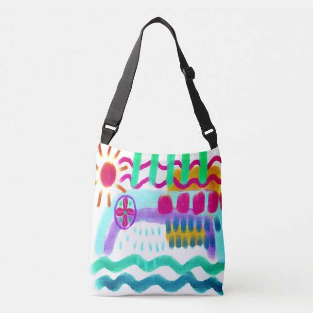 Ajustable Sac fourre-tout de peinture Abstrait coloré (Devant)