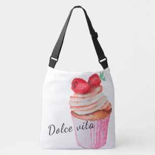 Ajustable Sac fourre-tout Dolce vita avec design cupcake fra