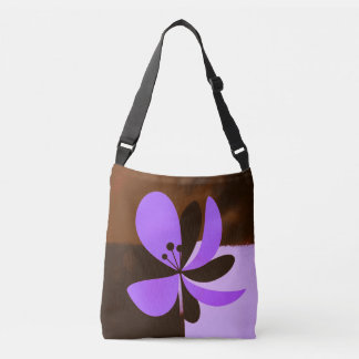 Ajustable Sac fourre-tout floral violet – Conception de fleu