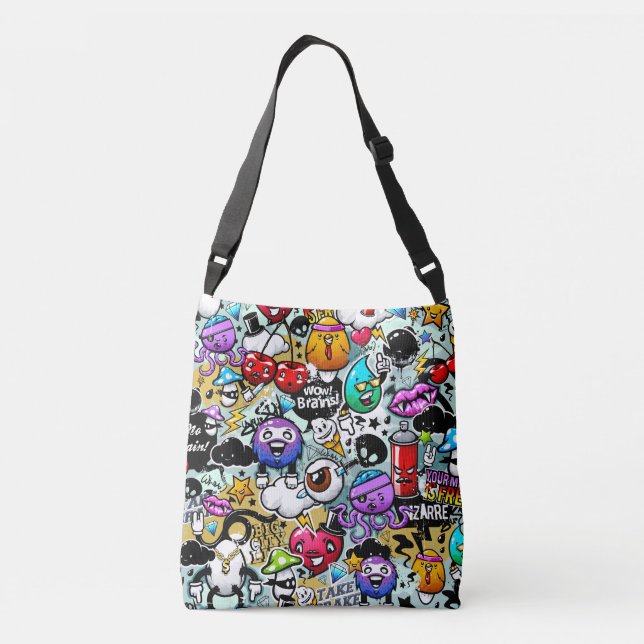 Ajustable Sac fourre-tout - Graffiti (Dos)