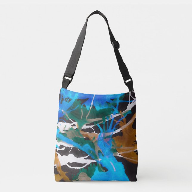 Ajustable Sac fourre-tout: "Mémoire", bleu cérulean (Devant)