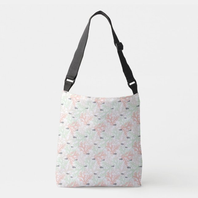 Ajustable Sac fourre-tout Motif de poisson et de corail (Devant)