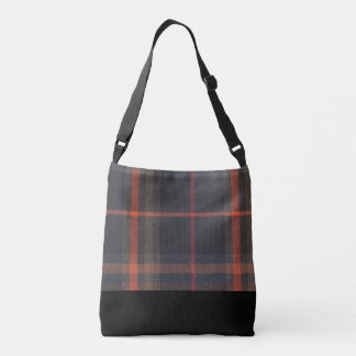 Ajustable Sac fourre-tout transversal tartan et noir
