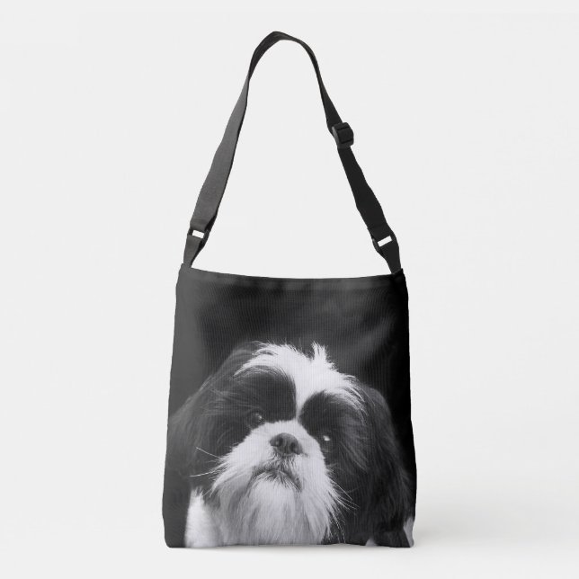 Ajustable Sac noir et blanc de Shih Tzu (Dos)