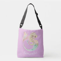 Sac rose maternité sirène à travers le corps