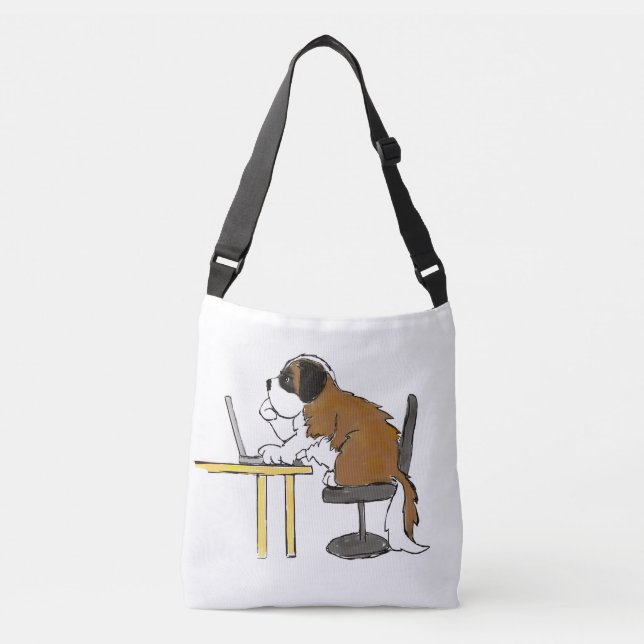 Ajustable Saint Bernard - Sac scolaire Slobbers (Devant)